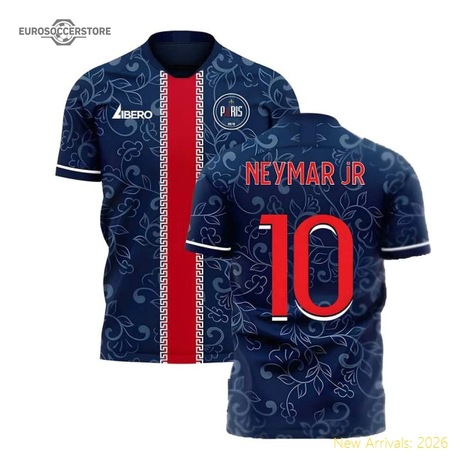 Paris 2025-2026 Home Concept Football Kit (Libero) (NEYMAR JR 10)-Vantage Point Soccer